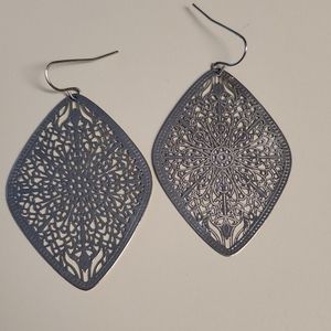 Silver lace earrings premier designs